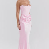 Elodie Strapless Corset Maxi Dress – view 3