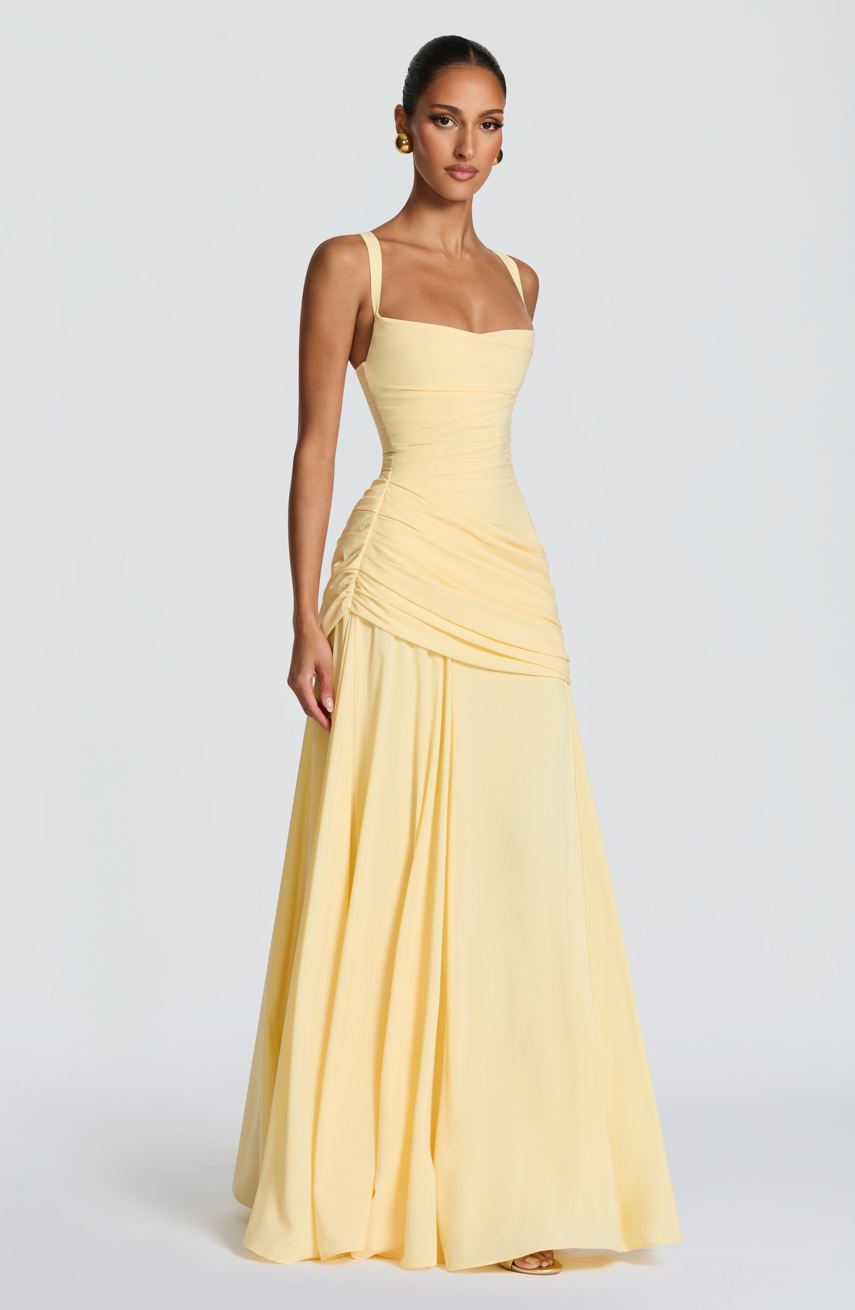 Eloise Draped Maxi Dress – view 3