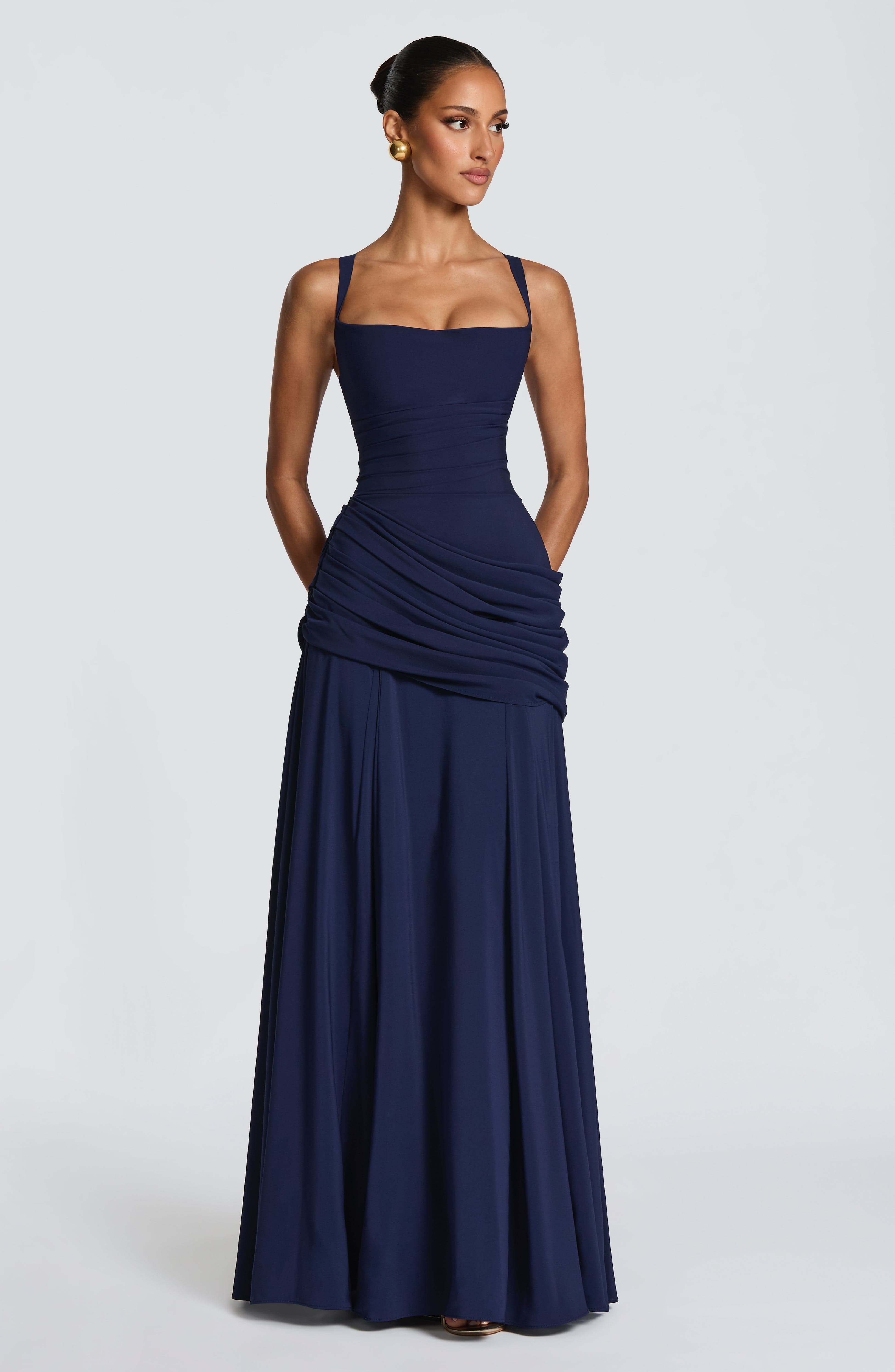 Eloise Draped Maxi Dress – view 6