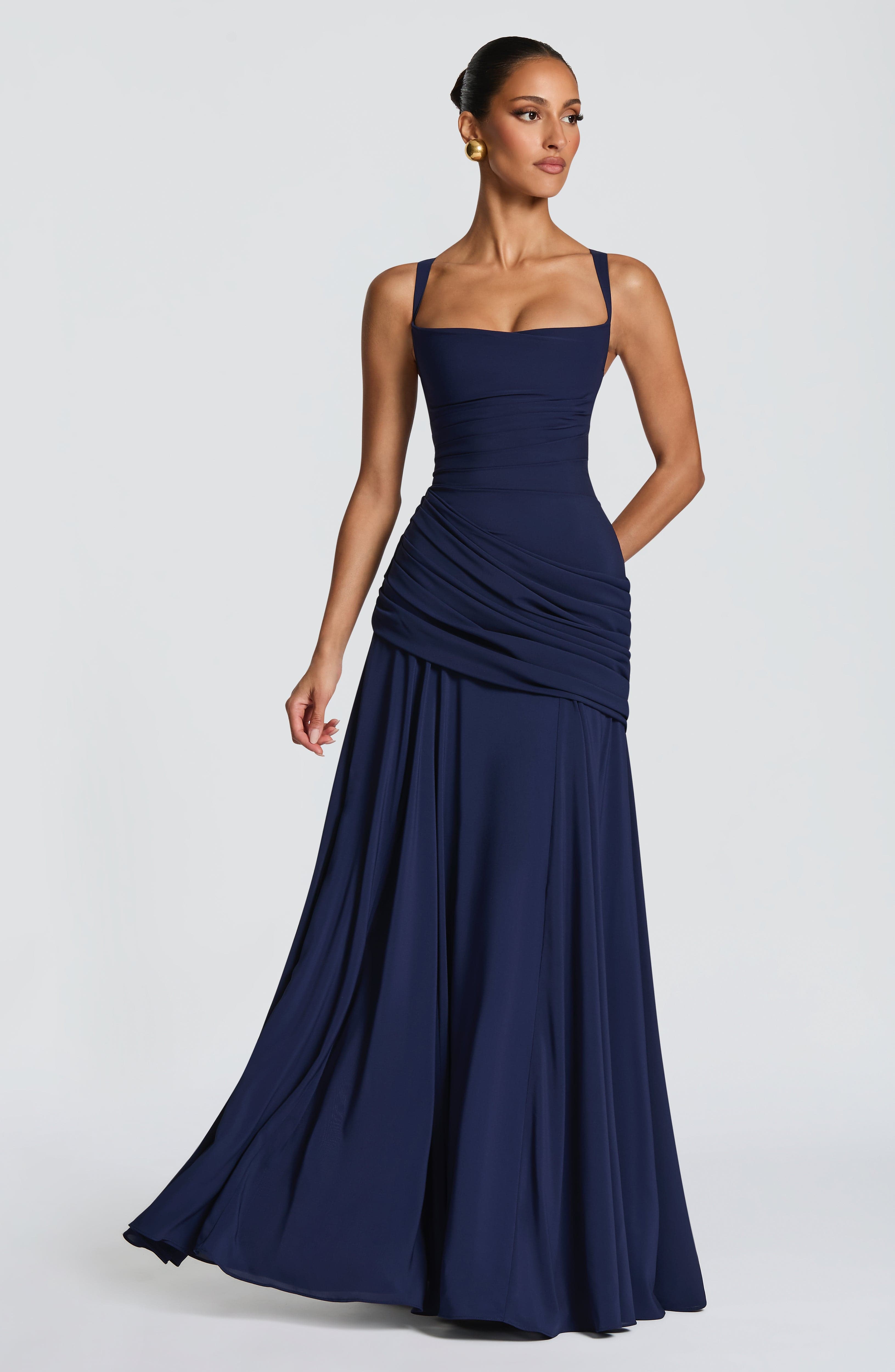 Eloise Draped Maxi Dress – view 8