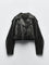 Esme Cropped Faux Leather Biker Jacket – view 2