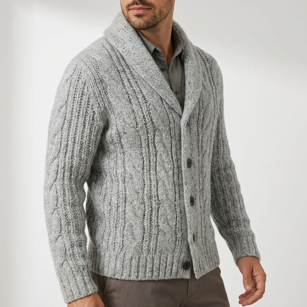 Everett Button-Front Knit Cardigan – view 3