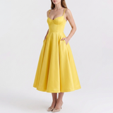 Felicity Corset Fit-and-Flare Midi Dress – view 14