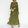 Lacey & Brooks | Fleur Tiered Ruffle Chiffon Maxi Dress