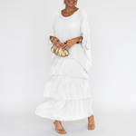 Fleur Tiered Ruffle Chiffon Maxi Dress – view 10