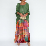 Fleur Tiered Ruffle Chiffon Maxi Dress – view 11