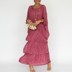 Fleur Tiered Ruffle Chiffon Maxi Dress – view 7