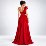 Florence One-Shoulder Ruffle Maxi Dress – view 2