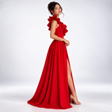 Florence One-Shoulder Ruffle Maxi Dress – view 3