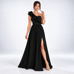 Florence One-Shoulder Ruffle Maxi Dress – view 7