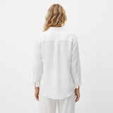 Frances Linen-Look V-Neck Button Shirt – view 2