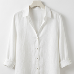 Frances Linen-Look V-Neck Button Shirt – view 4