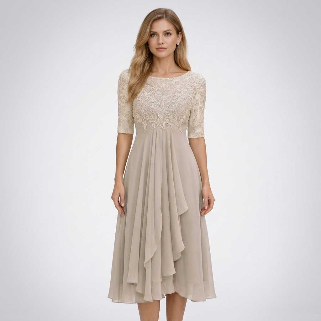 Gabrielle Lace Bodice Midi Dress – view 13