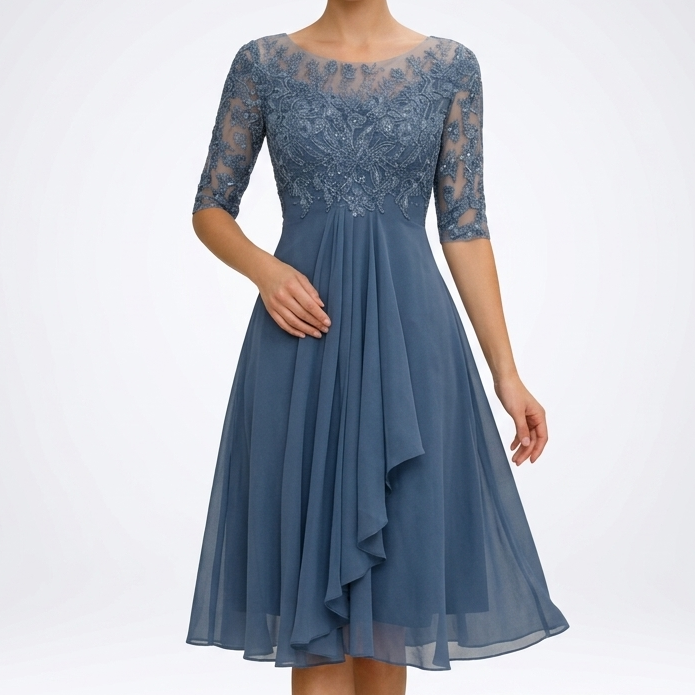 Gabrielle Lace Bodice Midi Dress – view 2