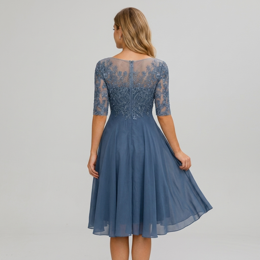 Gabrielle Lace Bodice Midi Dress – view 4