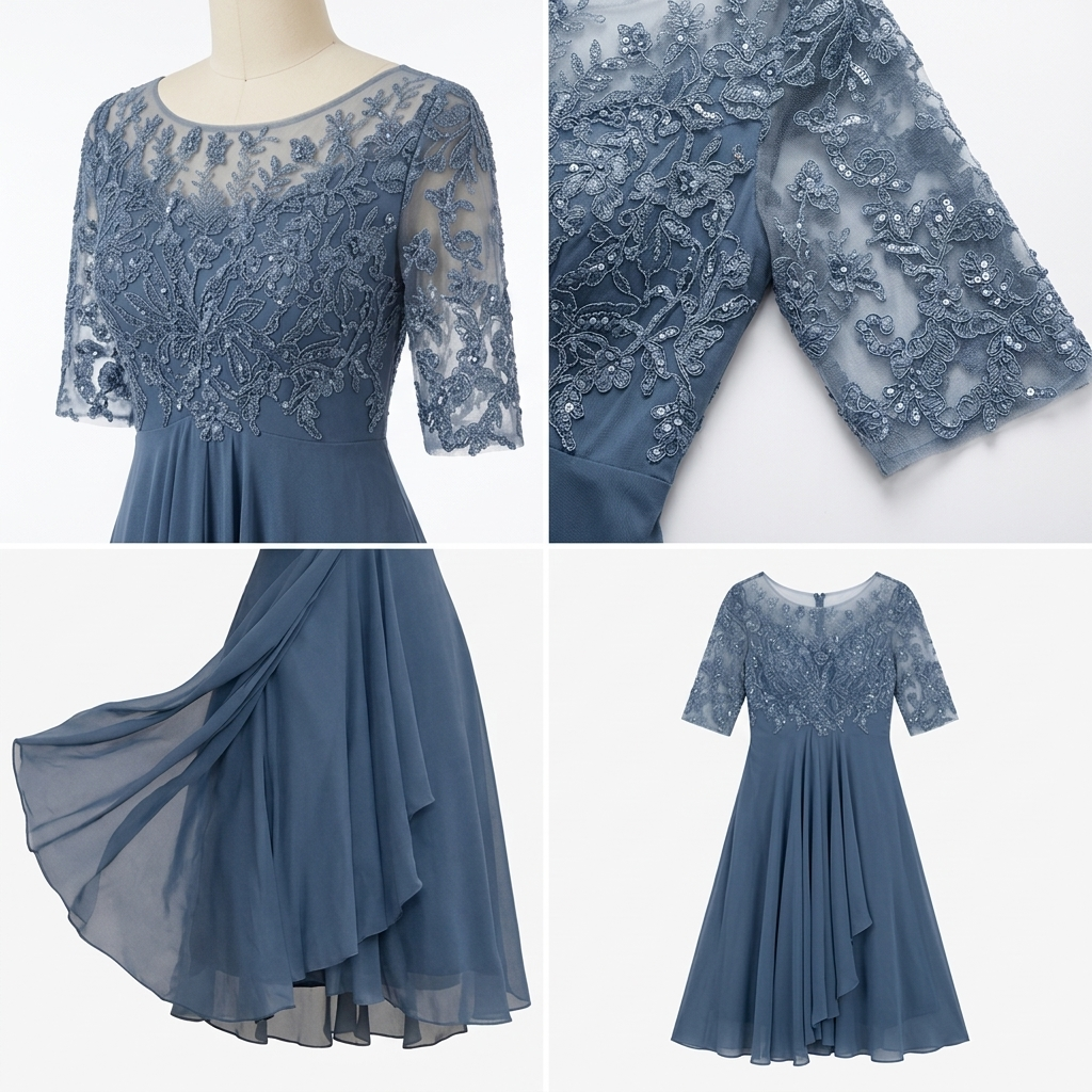 Gabrielle Lace Bodice Midi Dress – view 6