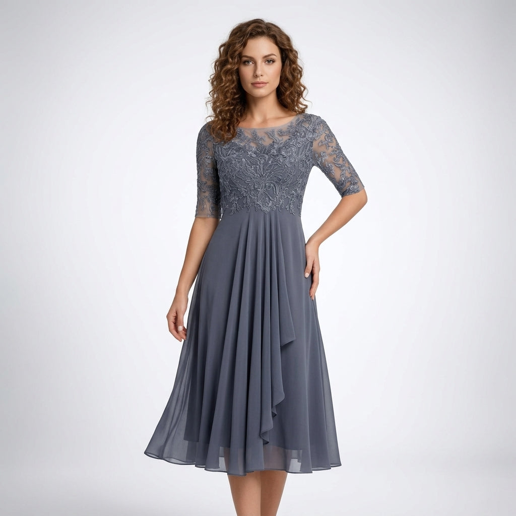 Gabrielle Lace Bodice Midi Dress – view 9