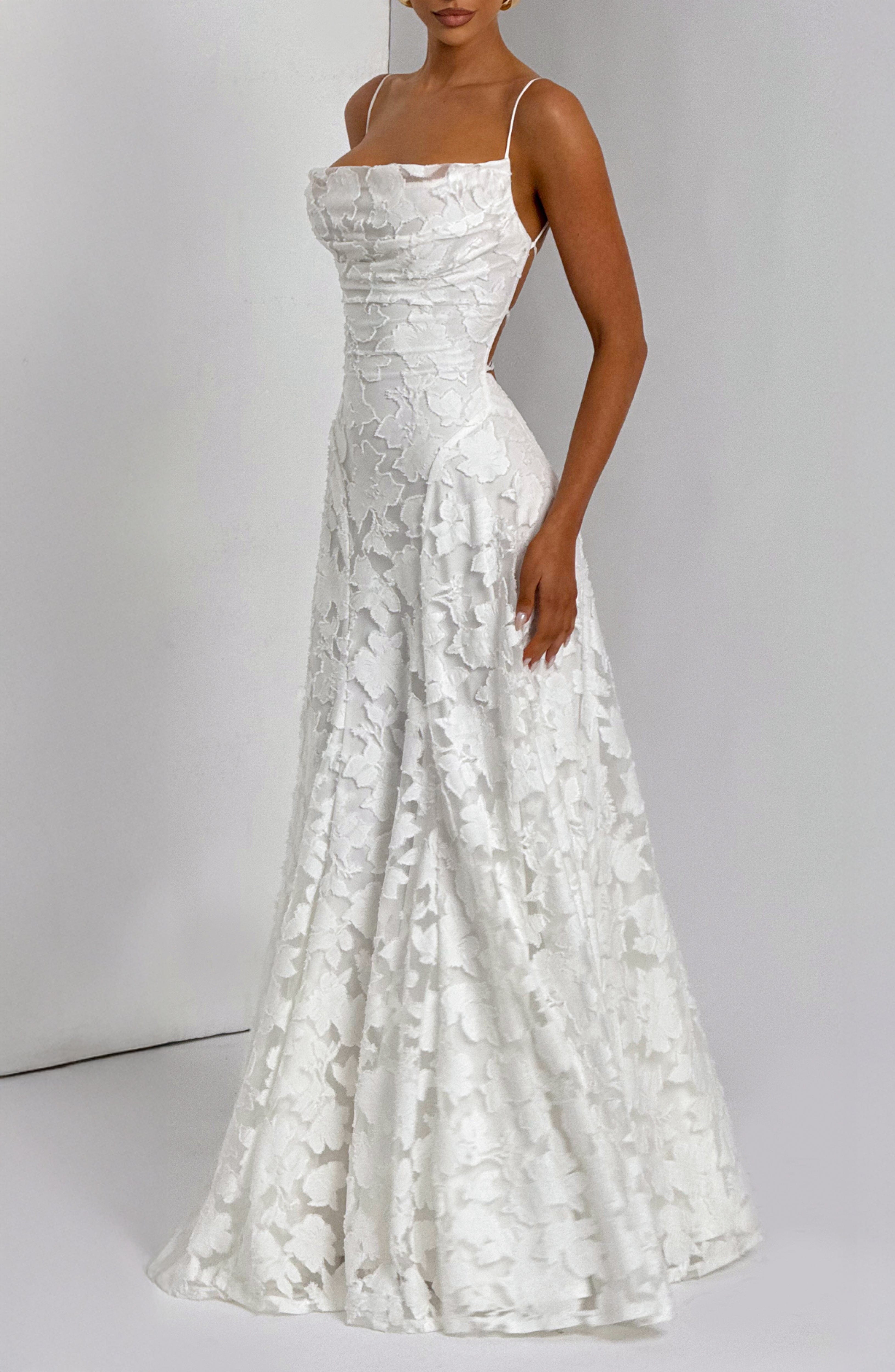 Genevieve Floral Lace Maxi Dress – view 17