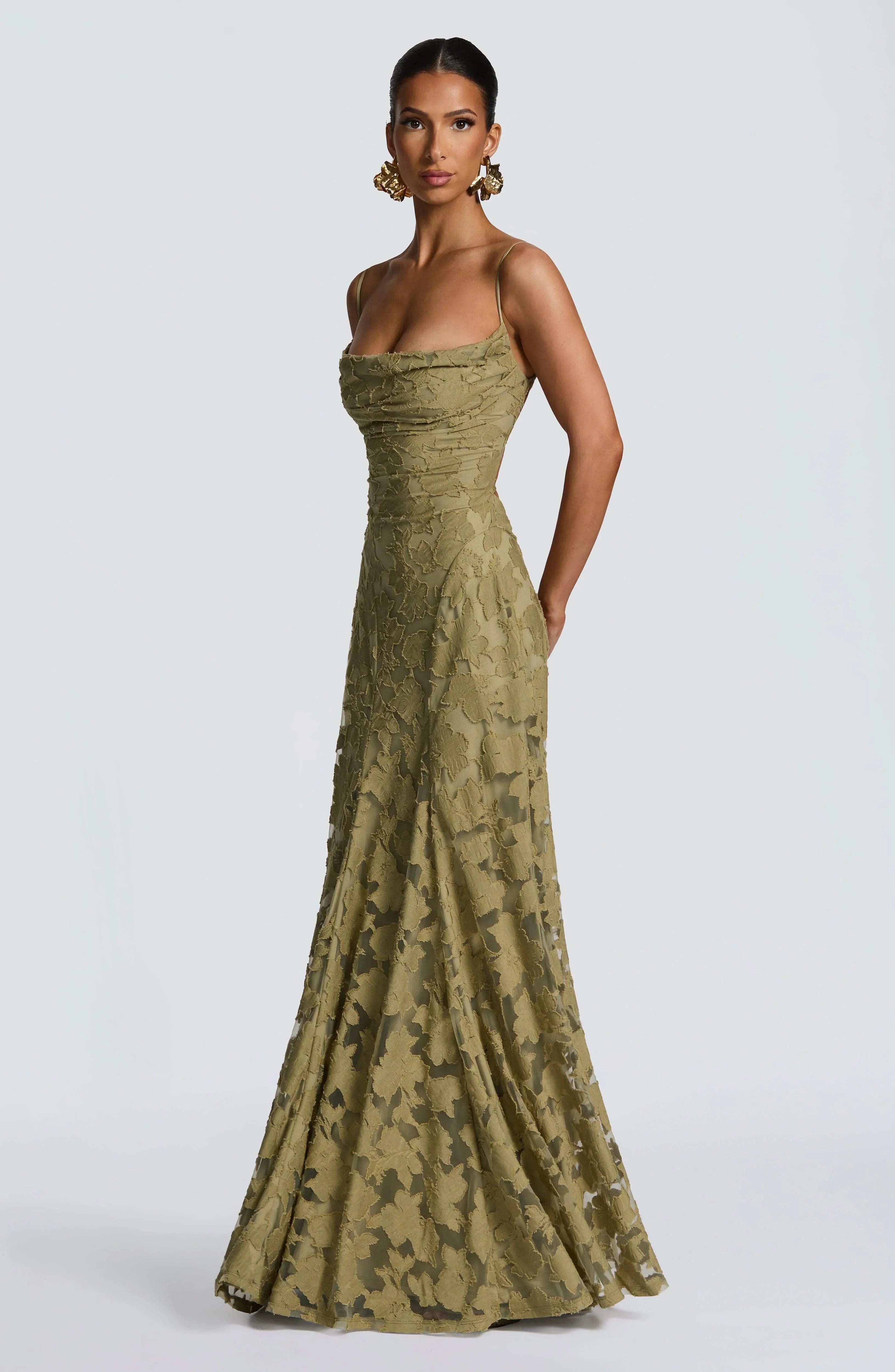 Genevieve Floral Lace Maxi Dress – view 19