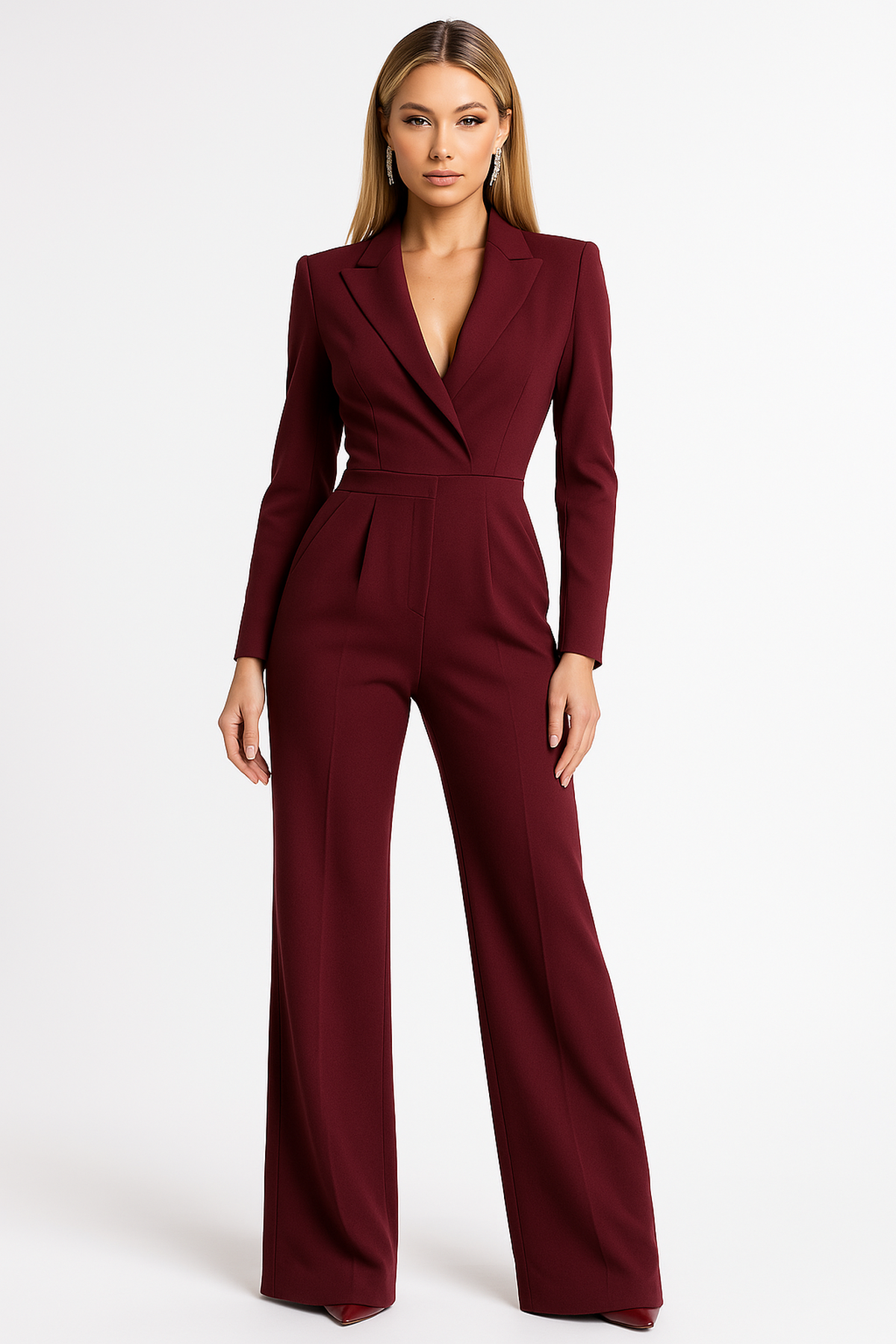 Georgia Wrap Long Sleeve Jumpsuit – view 1