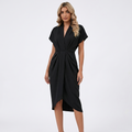 Lacey & Brooks | Grace Ruched Wrap Midi Dress