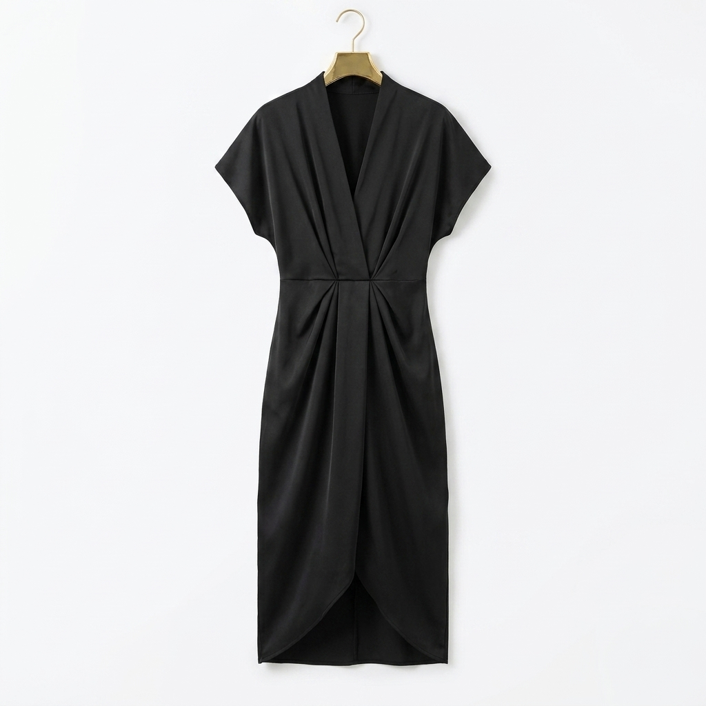 Grace Ruched Wrap Midi Dress – view 10