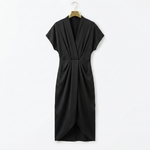 Grace Ruched Wrap Midi Dress – view 10