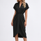 Grace Ruched Wrap Midi Dress – view 2