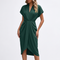 Grace Ruched Wrap Midi Dress – view 5