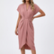 Grace Ruched Wrap Midi Dress – view 7