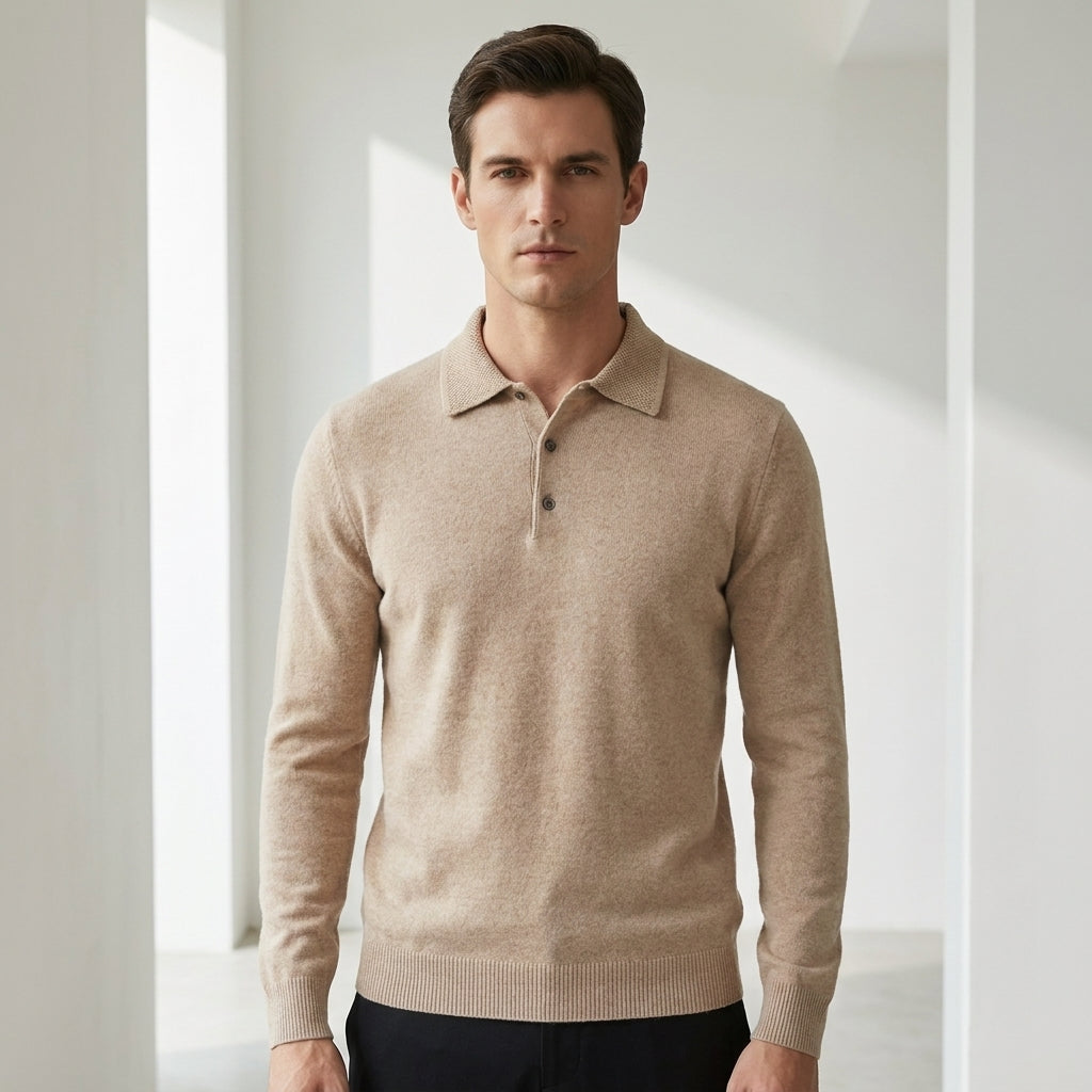 Grayson Merino Polo Sweater – view 4