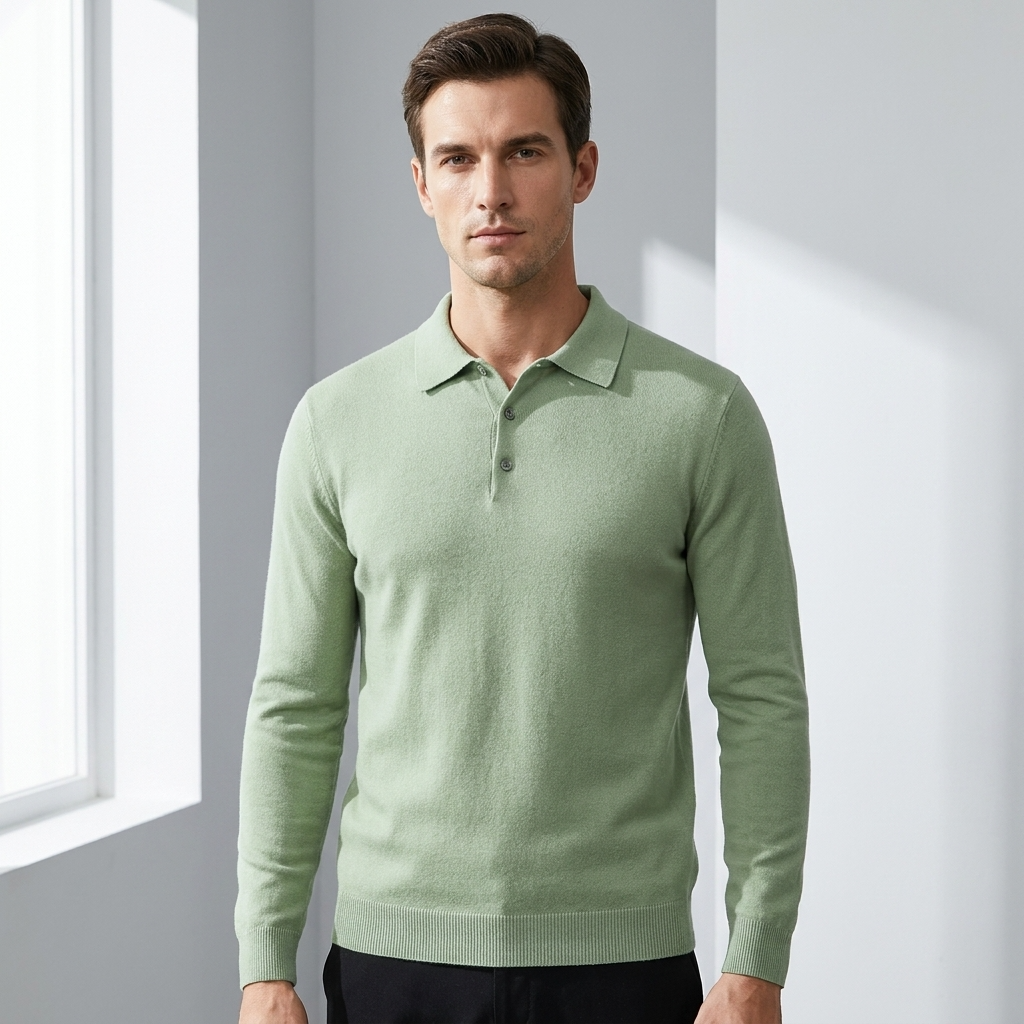 Grayson Merino Polo Sweater – view 6