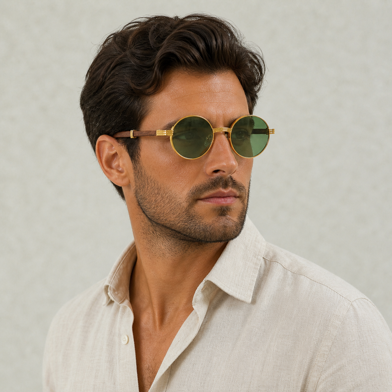 Halston Round Metal Sunglasses – view 2