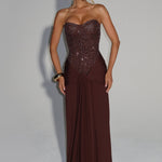 Harriet Beaded Corset Maxi Dress – view 8