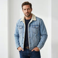 Lacey & Brooks | Ingram Sherpa-Lined Denim Trucker Jacket