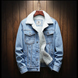 Ingram Sherpa-Lined Denim Trucker Jacket – view 3