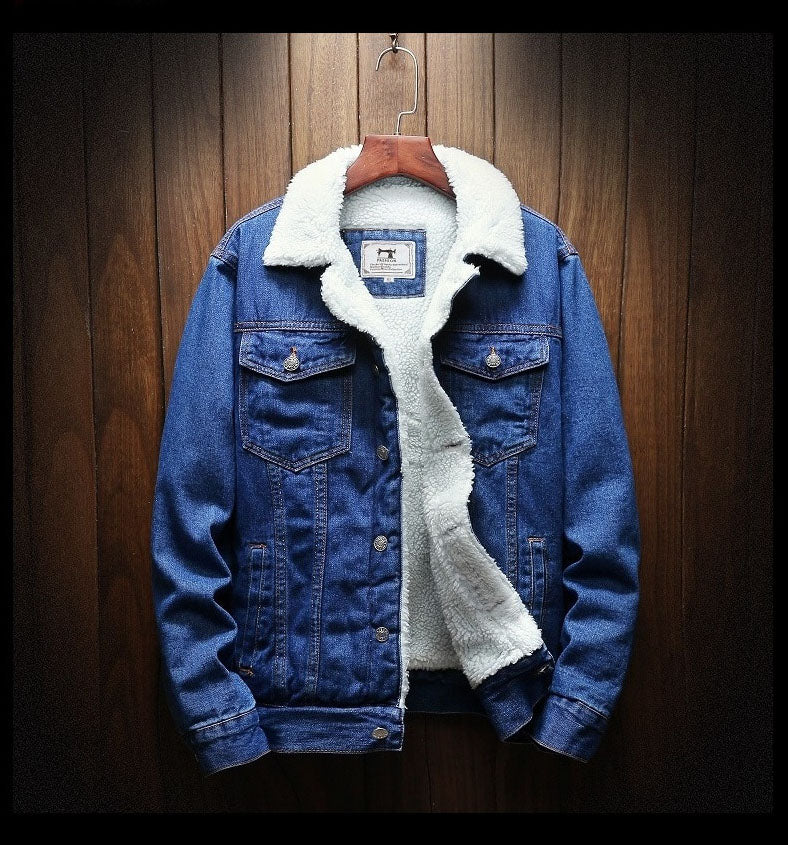Ingram Sherpa-Lined Denim Trucker Jacket – view 4