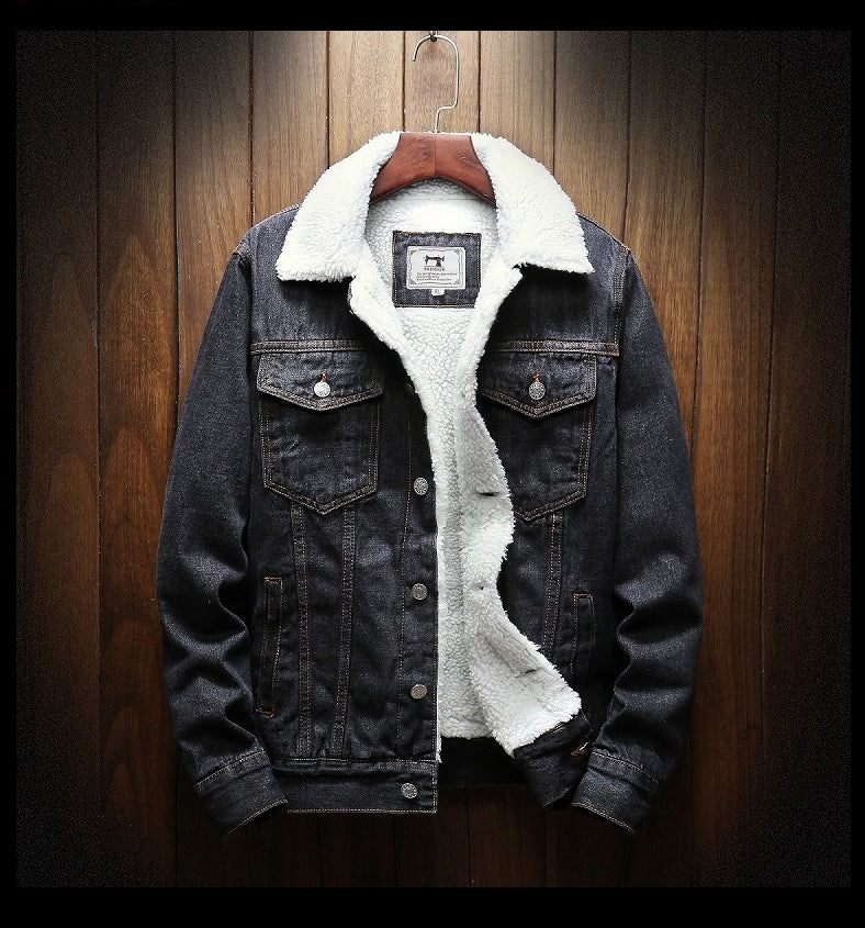 Ingram Sherpa-Lined Denim Trucker Jacket – view 5