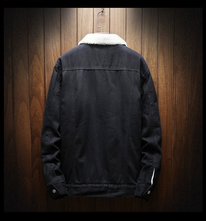 Ingram Sherpa-Lined Denim Trucker Jacket – view 6