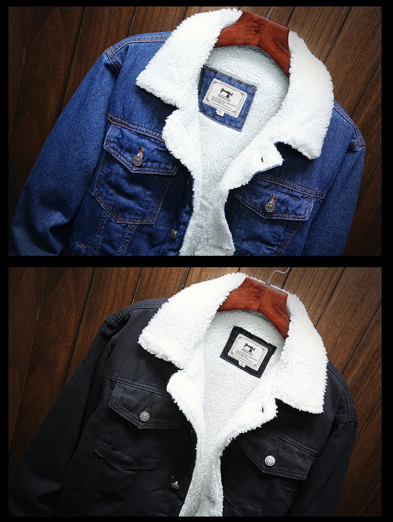 Ingram Sherpa-Lined Denim Trucker Jacket – view 8