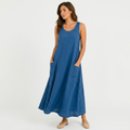 Lacey & Brooks | Iris Linen-Look Relaxed Maxi Dress
