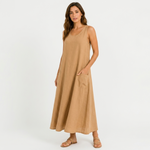 Iris Linen-Look Relaxed Maxi Dress – view 12