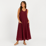 Iris Linen-Look Relaxed Maxi Dress – view 13