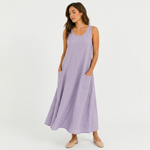 Iris Linen-Look Relaxed Maxi Dress – view 9
