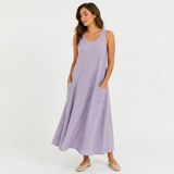 Iris Linen-Look Relaxed Maxi Dress – view 9