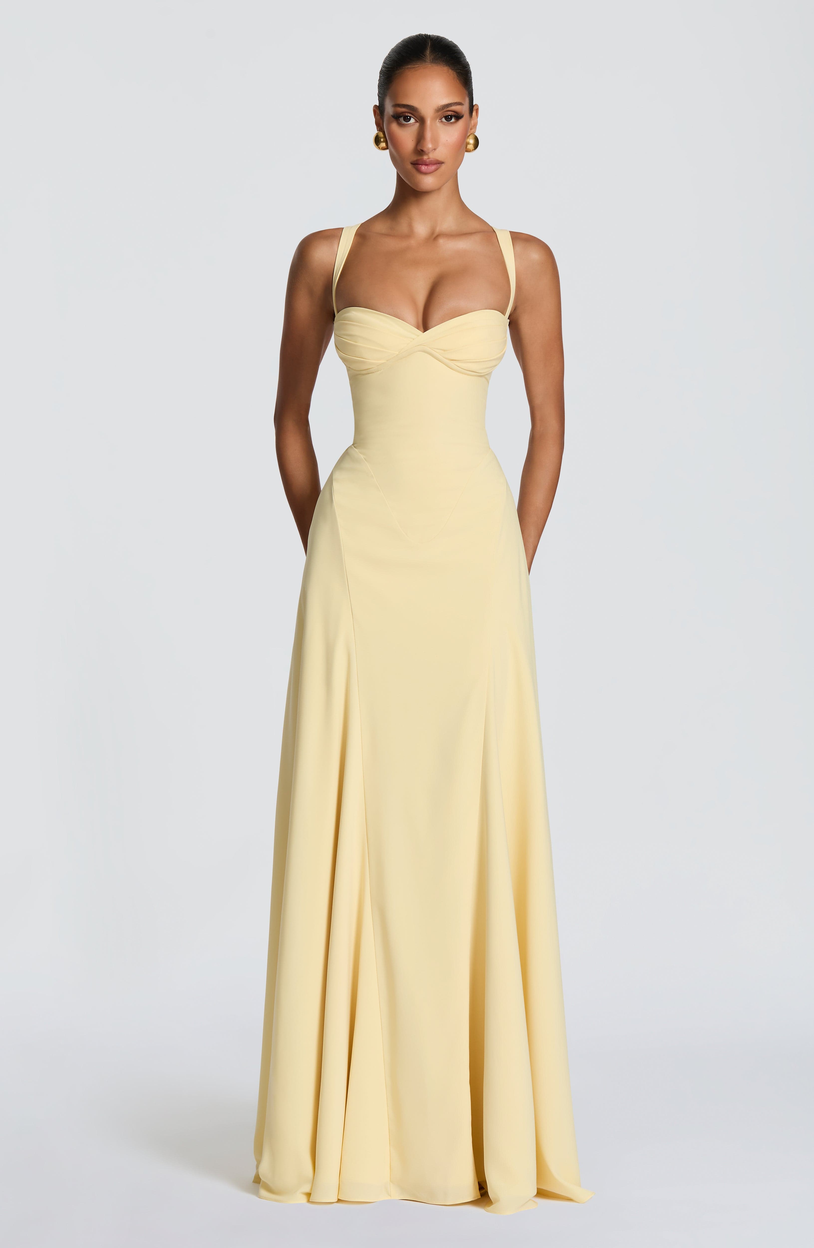 Isadora Ruched Sweetheart Maxi Dress – view 1