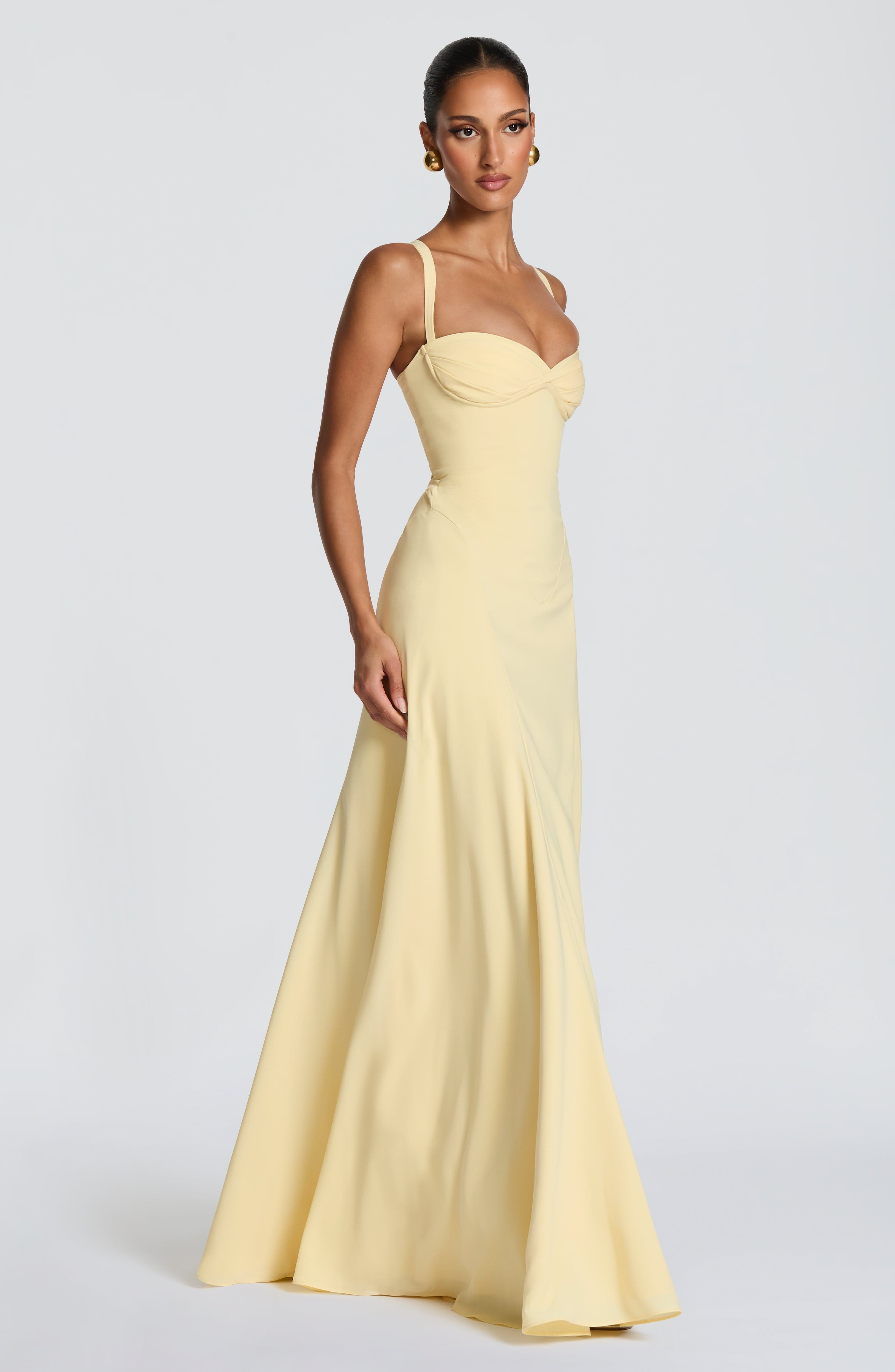 Isadora Ruched Sweetheart Maxi Dress – view 2