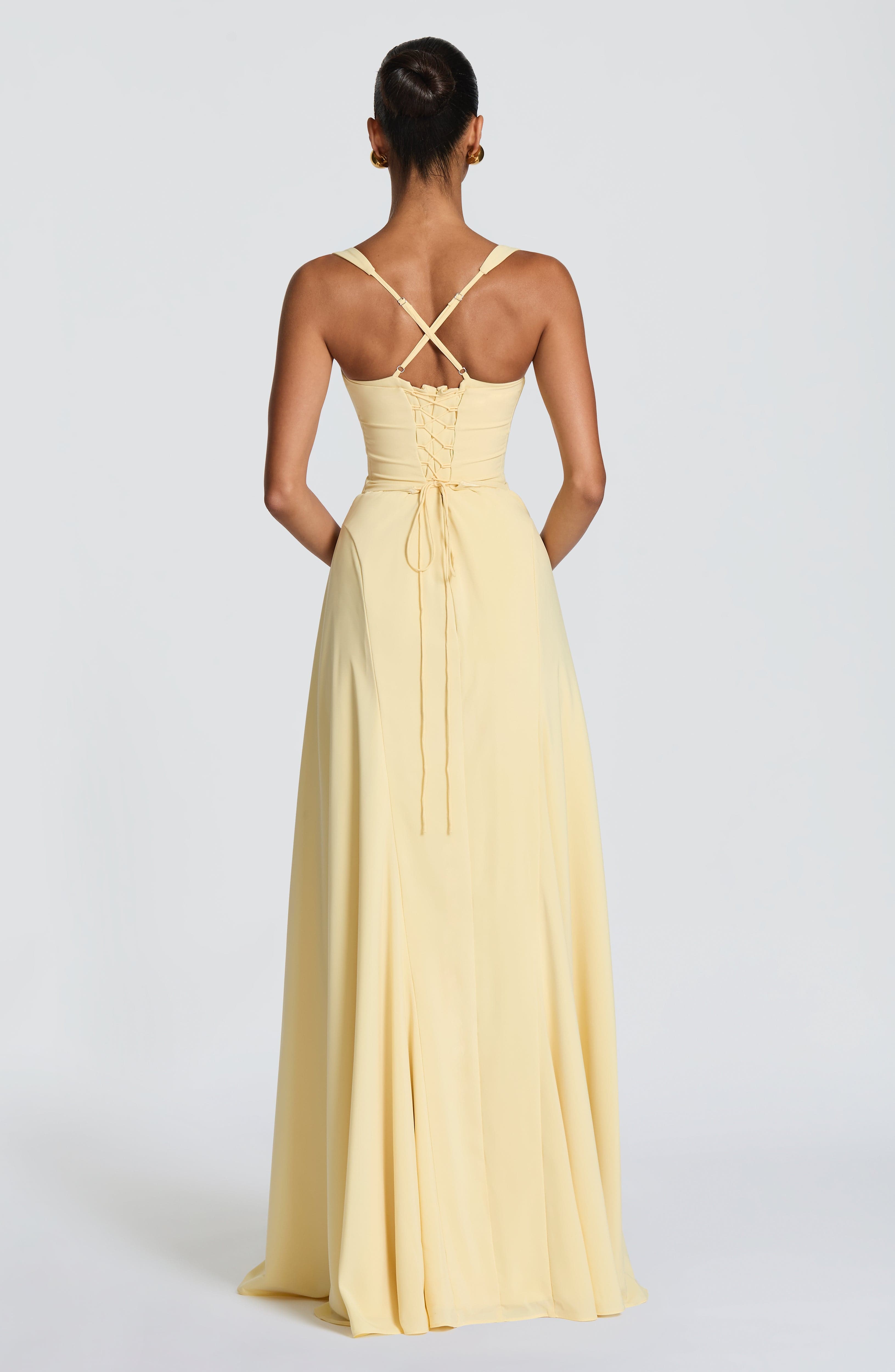Isadora Ruched Sweetheart Maxi Dress – view 4
