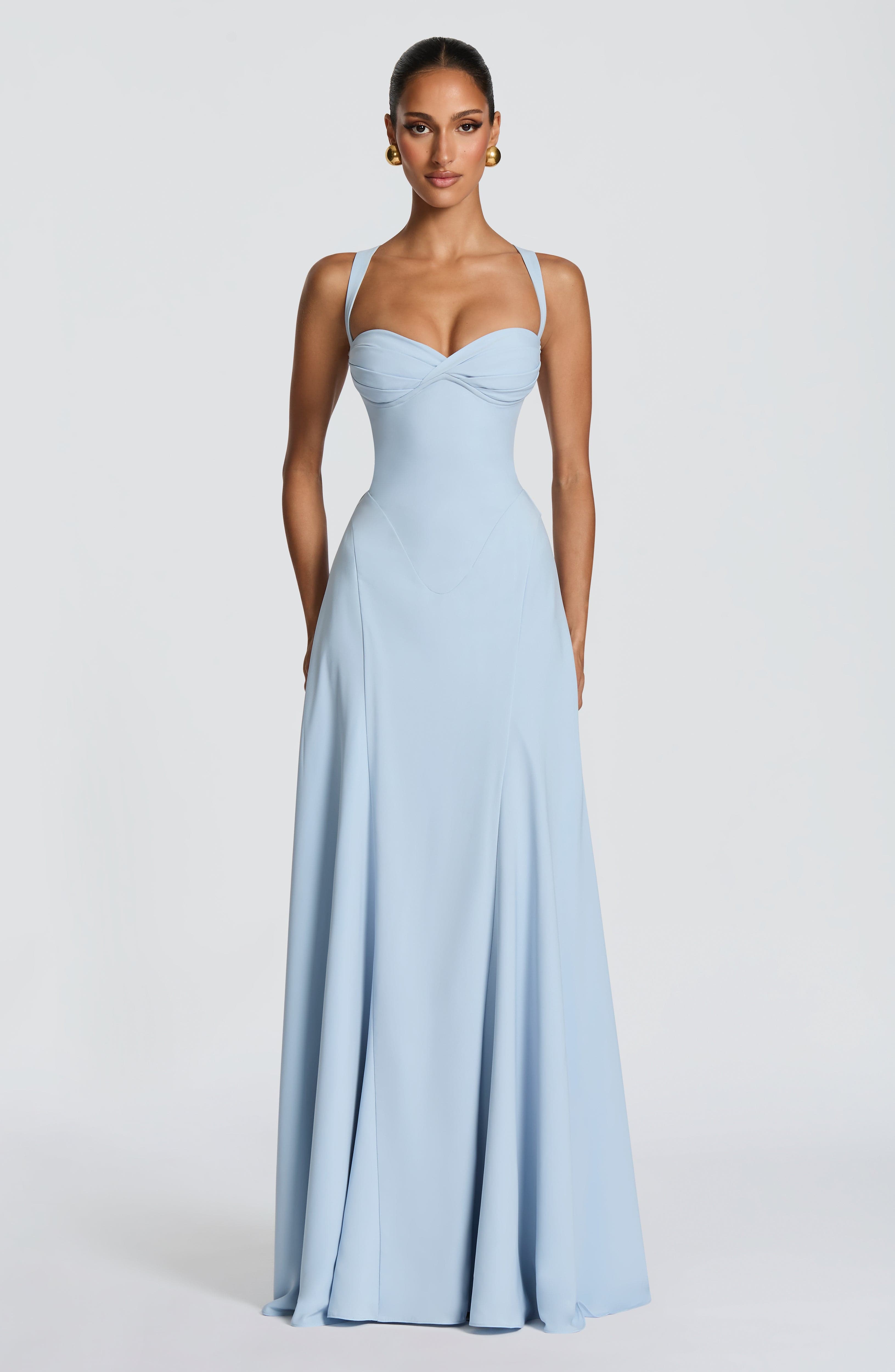Isadora Ruched Sweetheart Maxi Dress – view 5