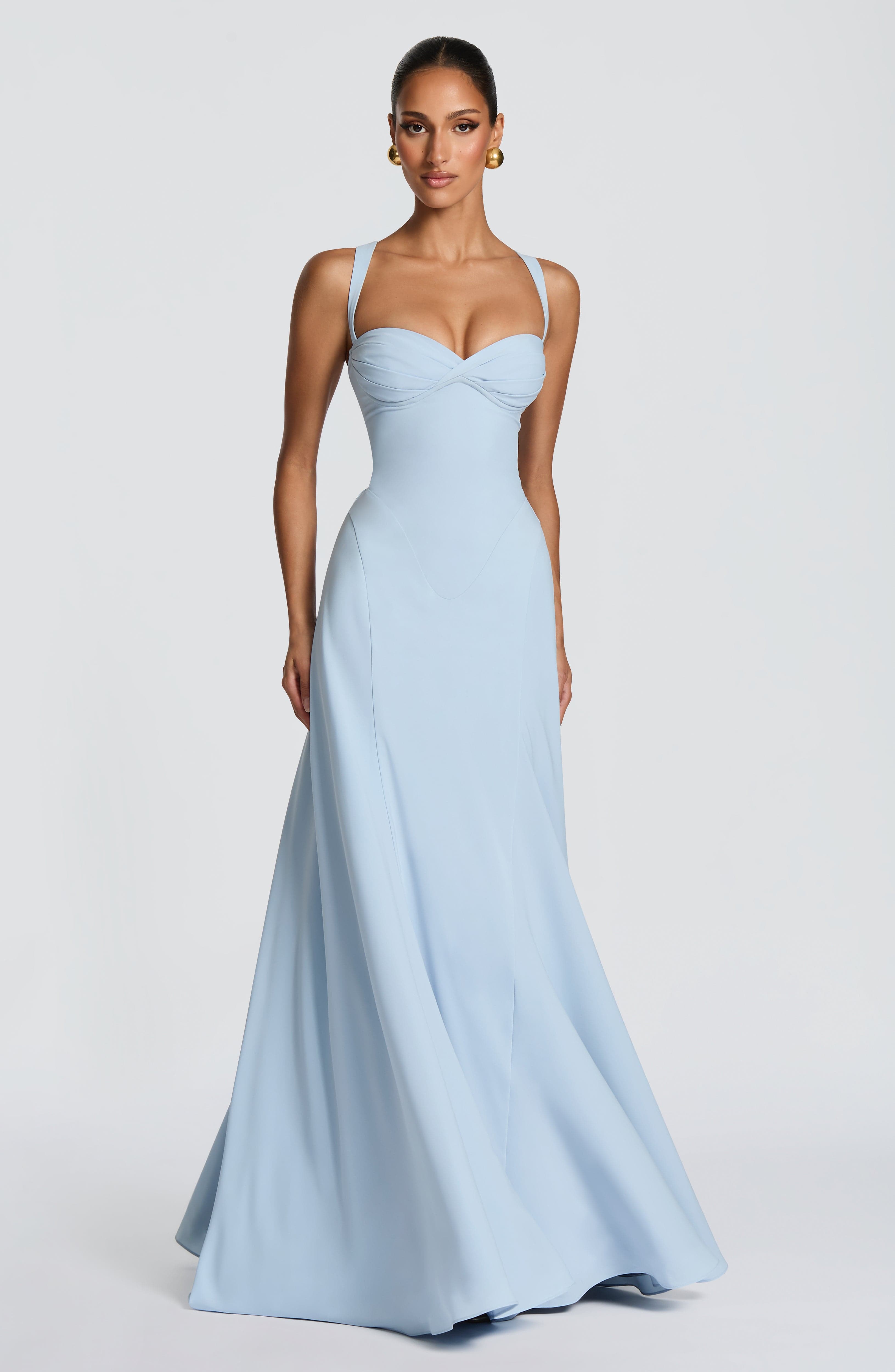 Isadora Ruched Sweetheart Maxi Dress – view 6